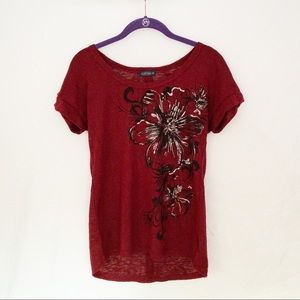Red Lavish Floral Shirt